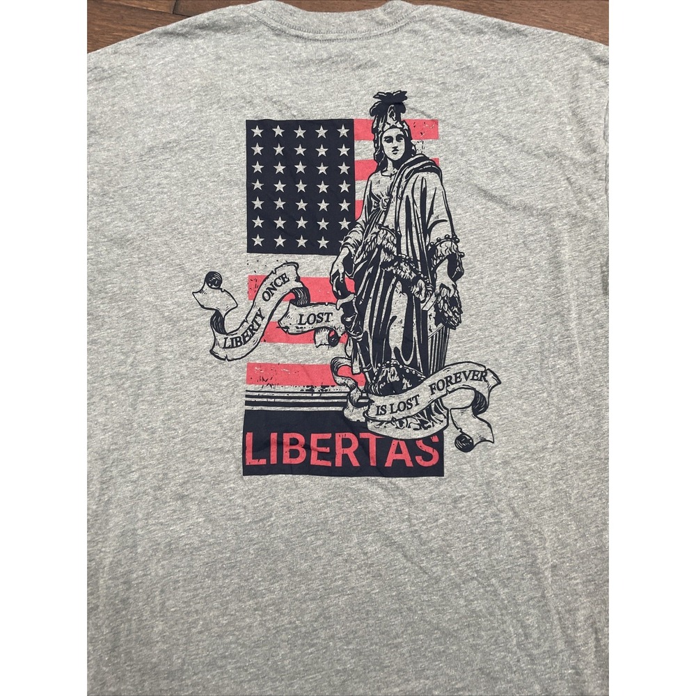 Men's Size XL Grunt Style LIBERTAS Liberty Once Lost‎ Patriotic T Shirt